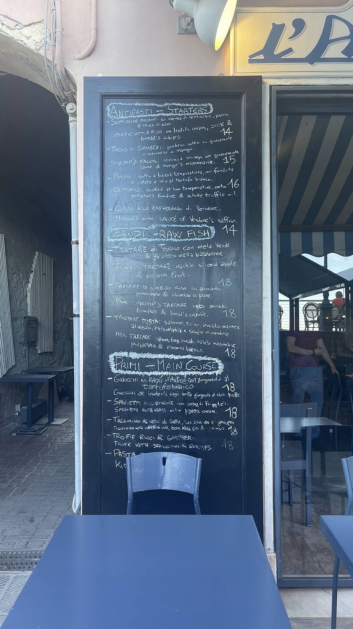 Menu di L'apescheria 