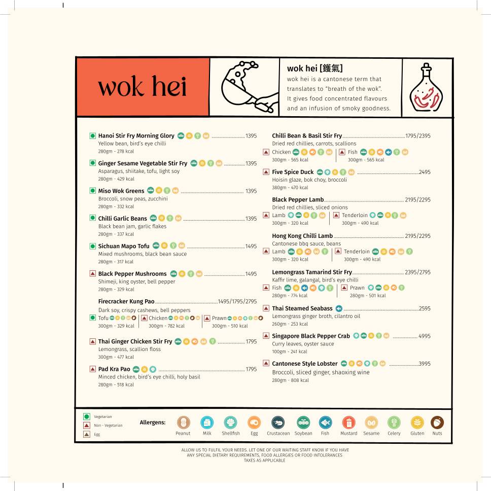 Xo & Mi @ Le Belvedere menu