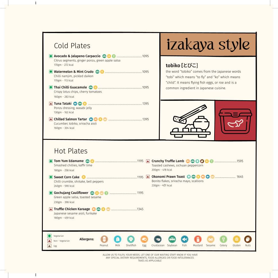 Xo & Mi @ Le Belvedere menu