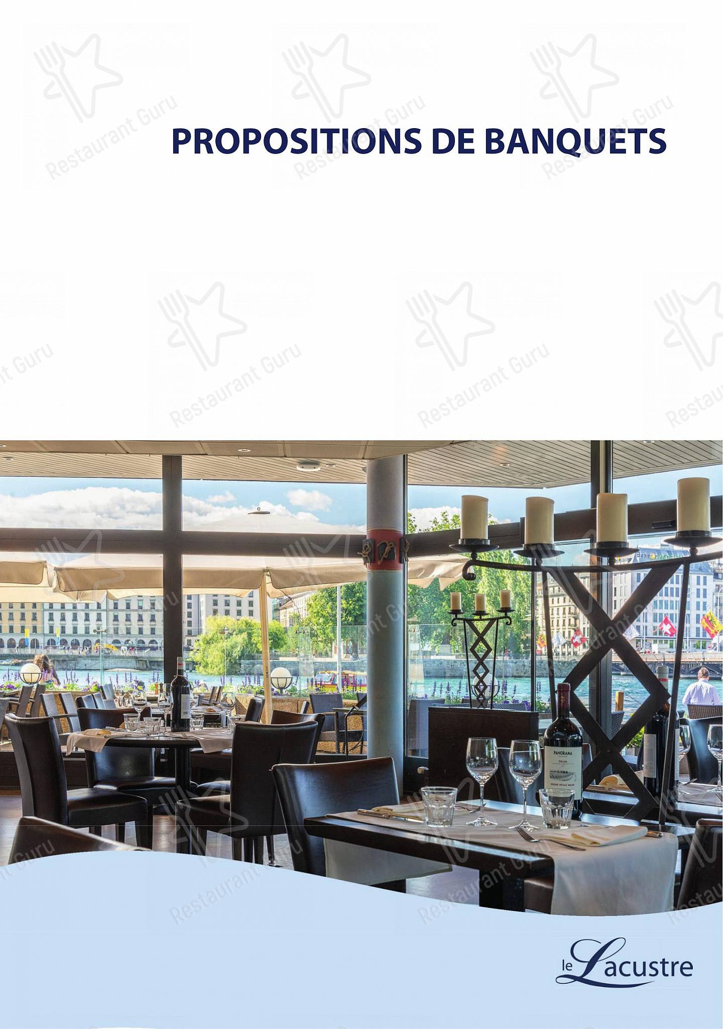 Menu per Restaurant Le Lacustre ristorante