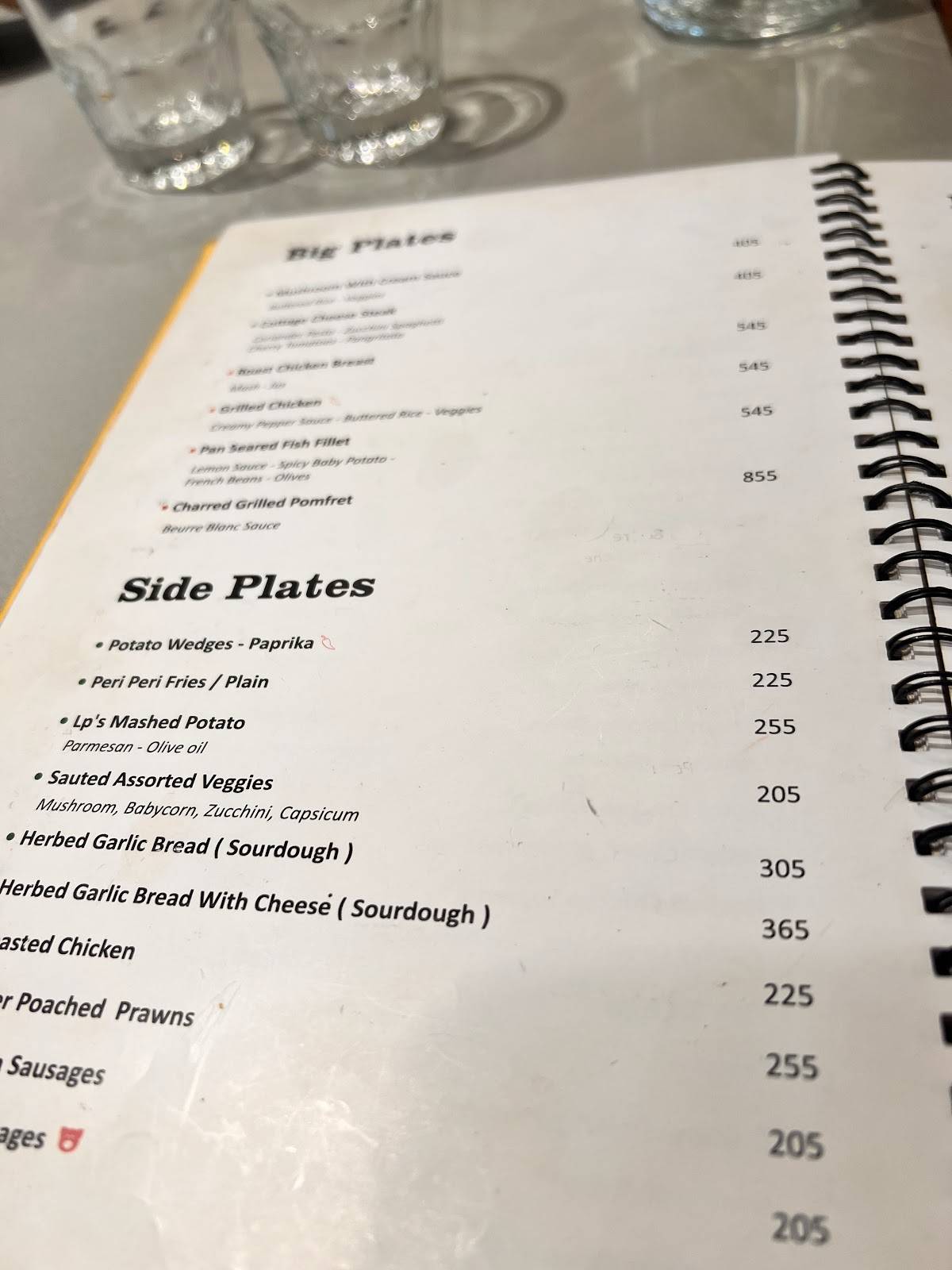 Le Plaisir menu
