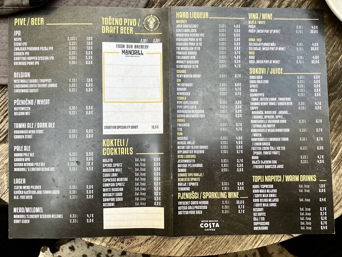Menu di Leopolds Craft Beer Bar 