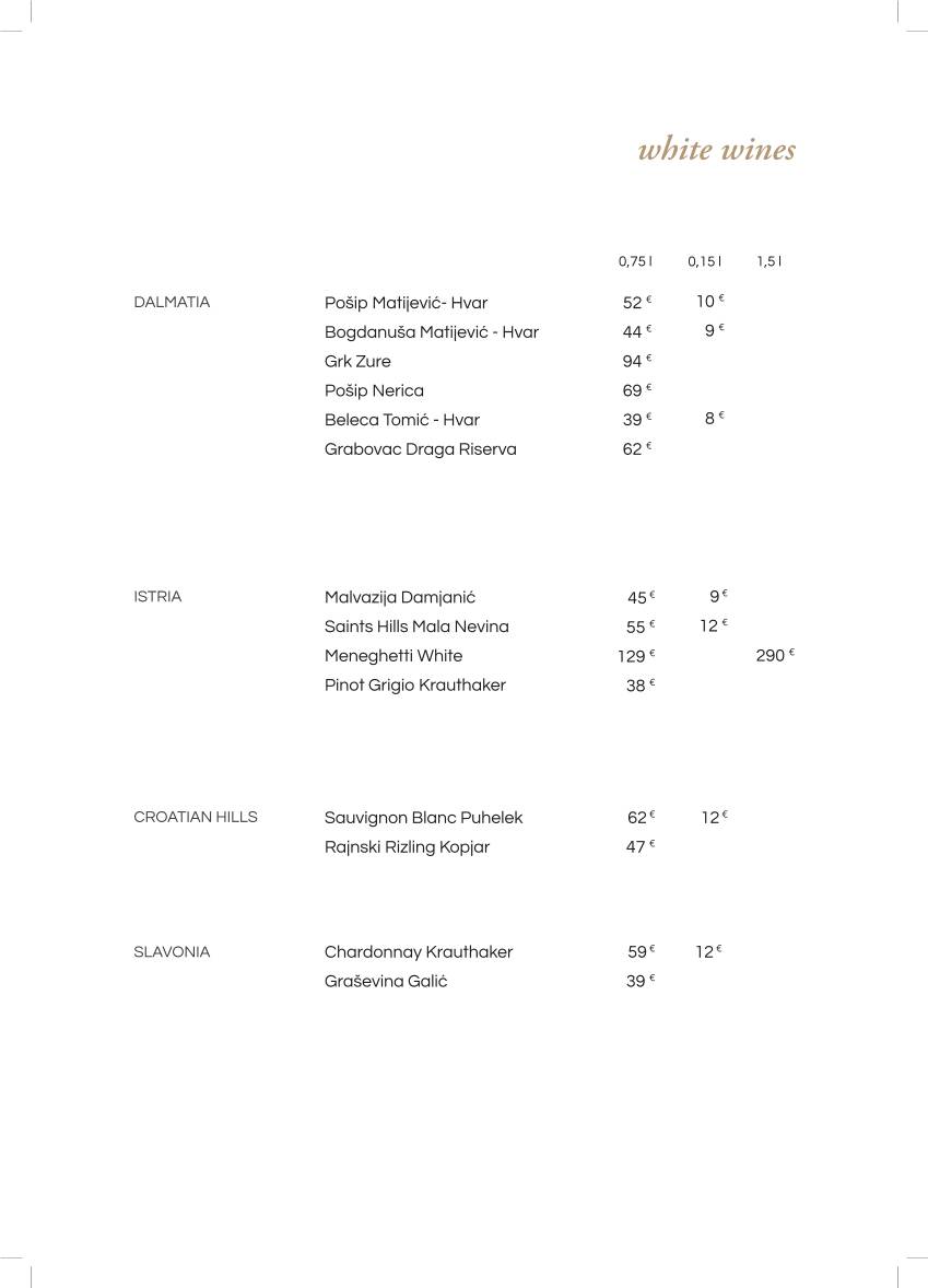 Menu di Leporini Restaurant 