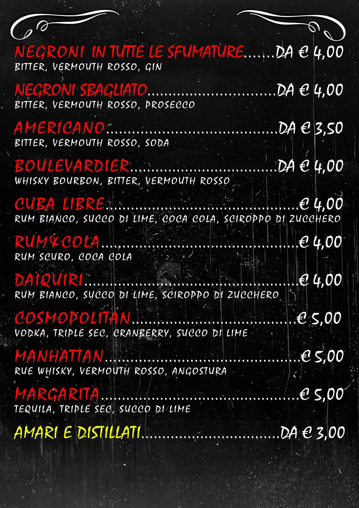 Menu di Libertine 