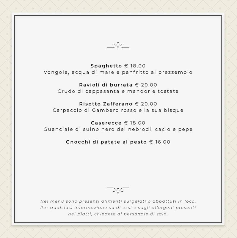 Menu di Luna Restaurant Licata 