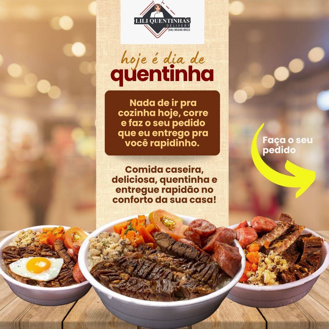 Lili Quentinhas cardápio