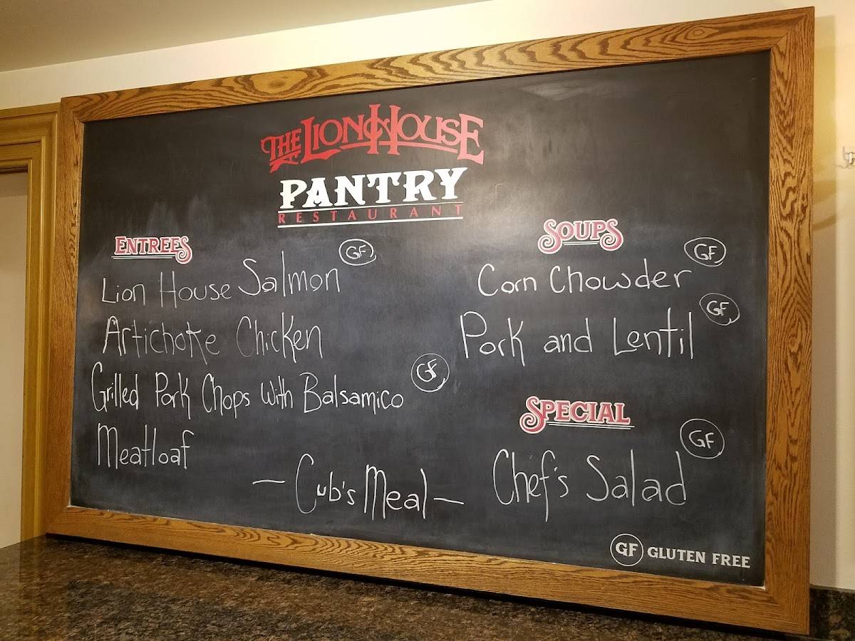Menu at Lion House Pantry cafeteria, Salt Lake City