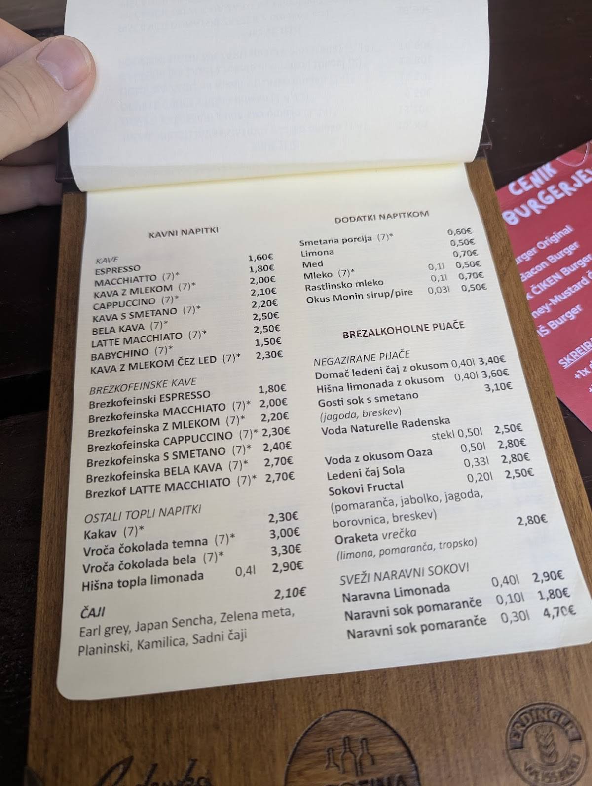 Menu di Štirje ribniki 