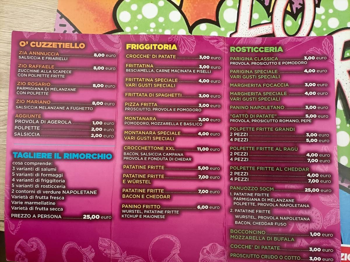 Menu di Lo sgarro rosticceria 