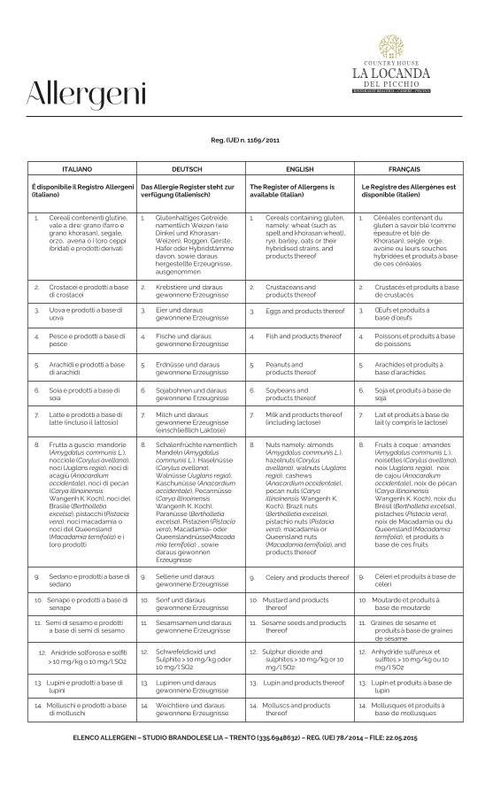 Menu di La Locanda Del Picchio 