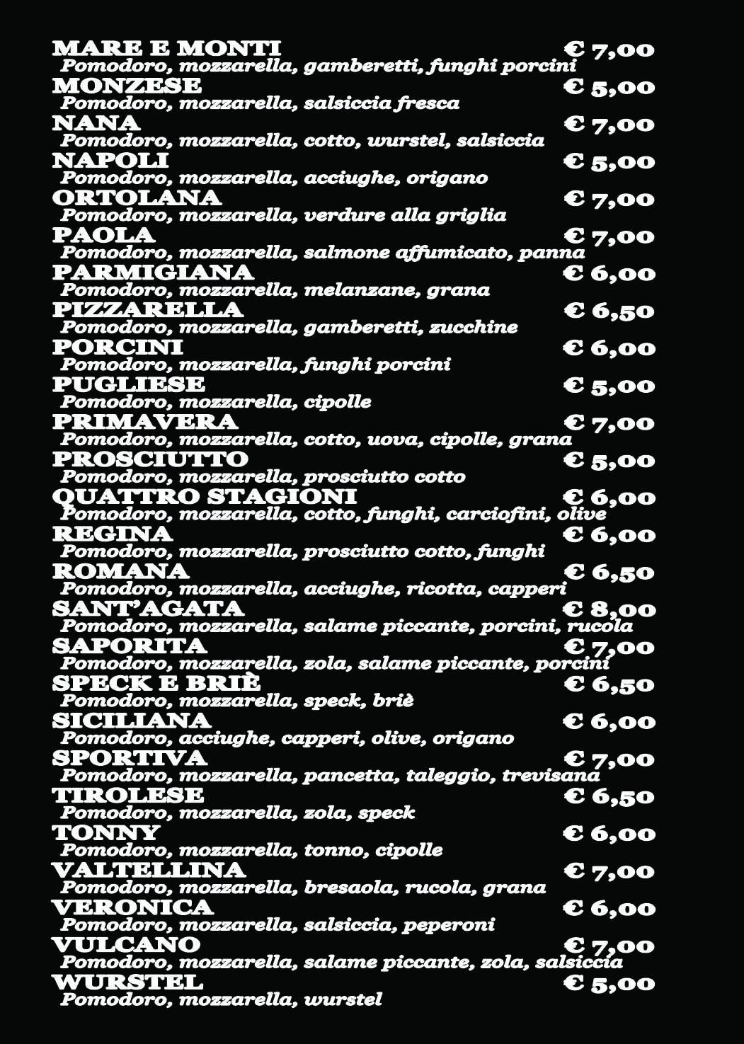 Menu di Lollipop Ristorante Pizzeria Cassina De Pecchi 