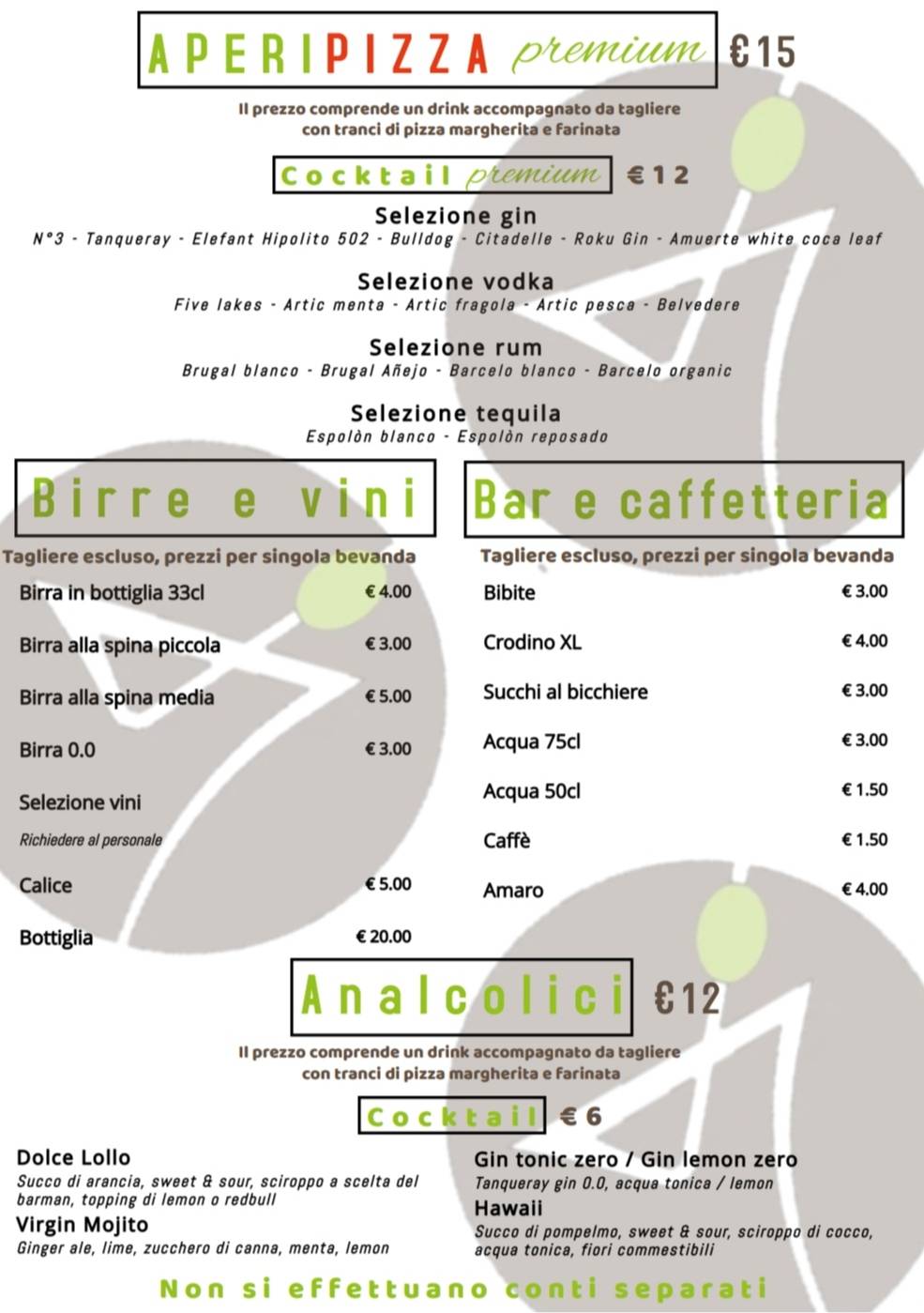 Menu di Lollo Aperipizza 