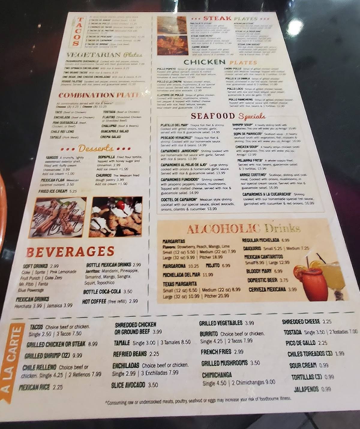Menu at Los Molcajetes Mexican Restaurant Albany GA, Albany