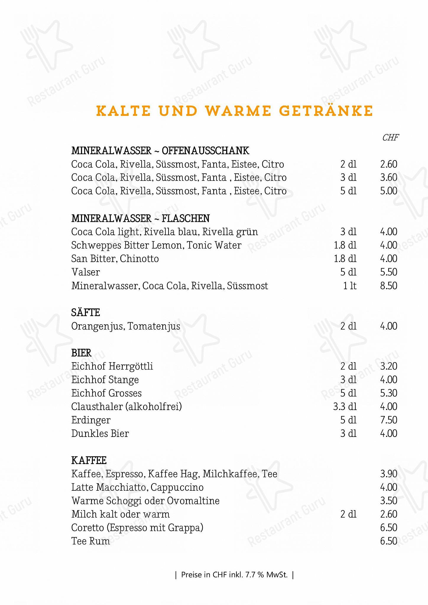 Коктейльная карта per Löwen in Soletta