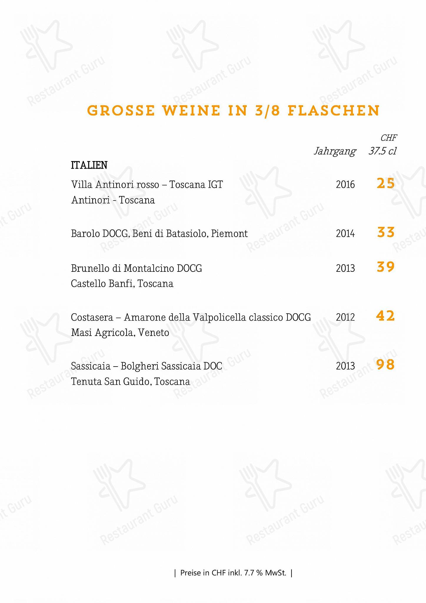 Löwen in Soletta - Коктейльная карта