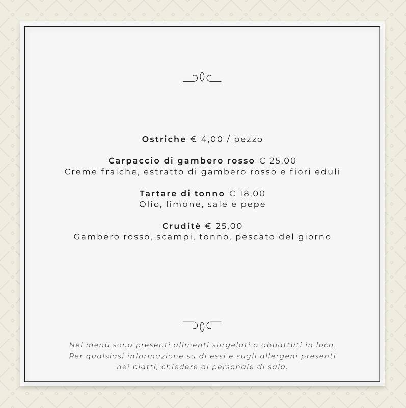 Menu di Luna Restaurant Licata 