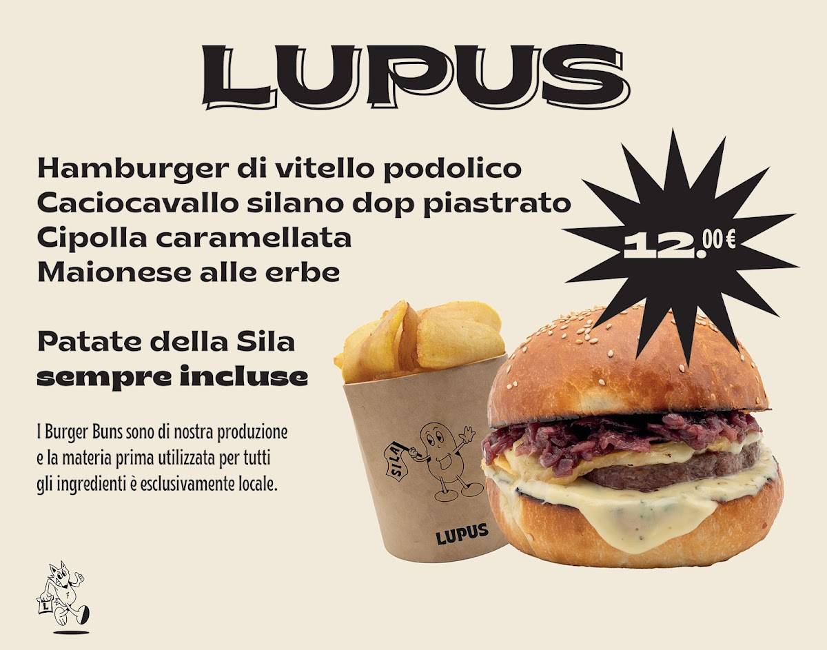 Menu di Lupus - Il panino di Loricaly 
