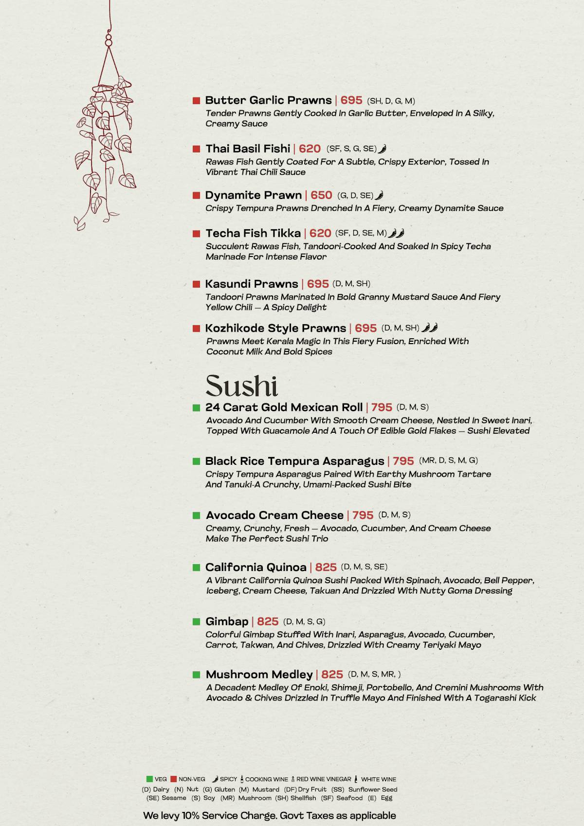 Luuma House menu