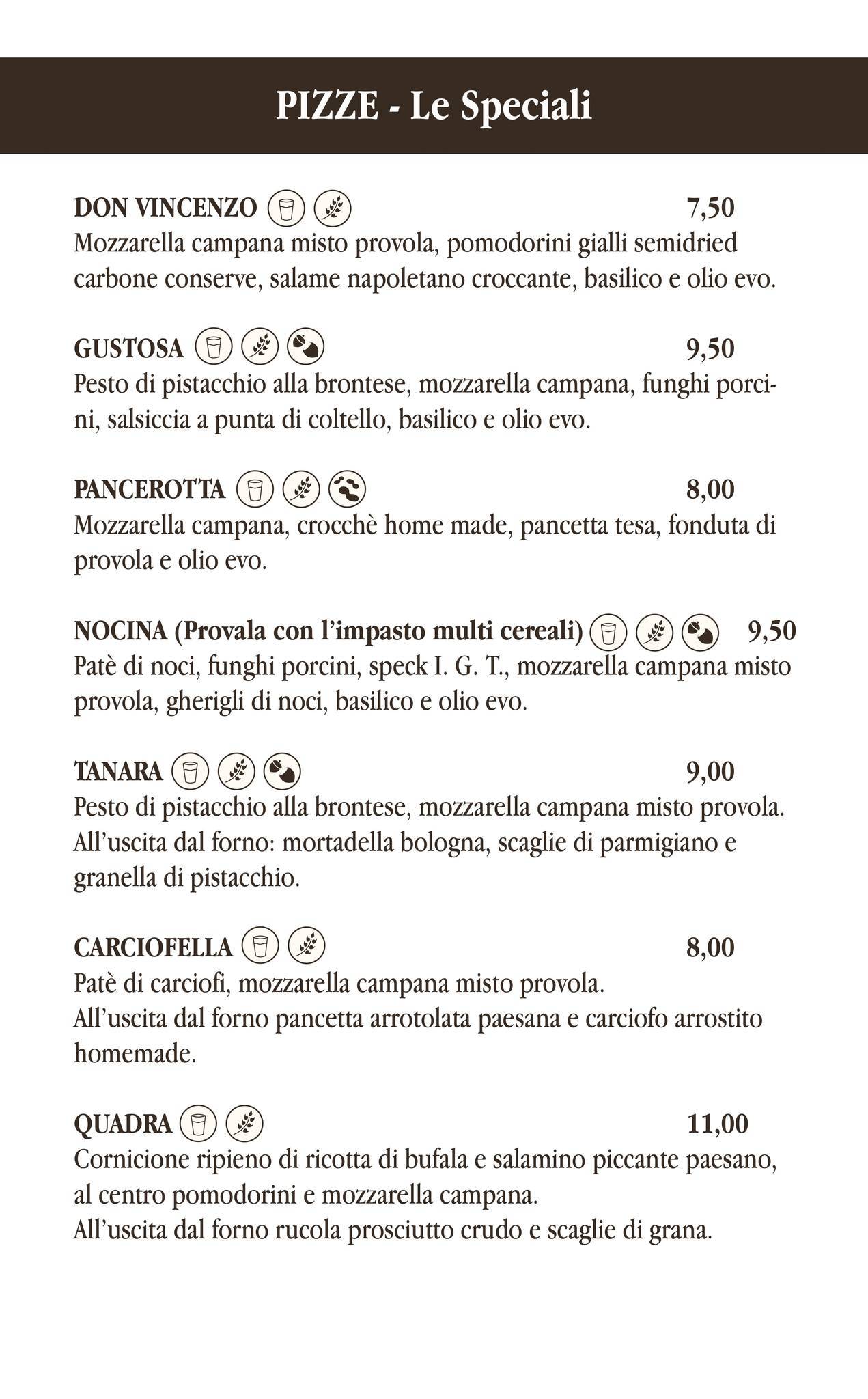 Menu di Magic Garden Tonziello 