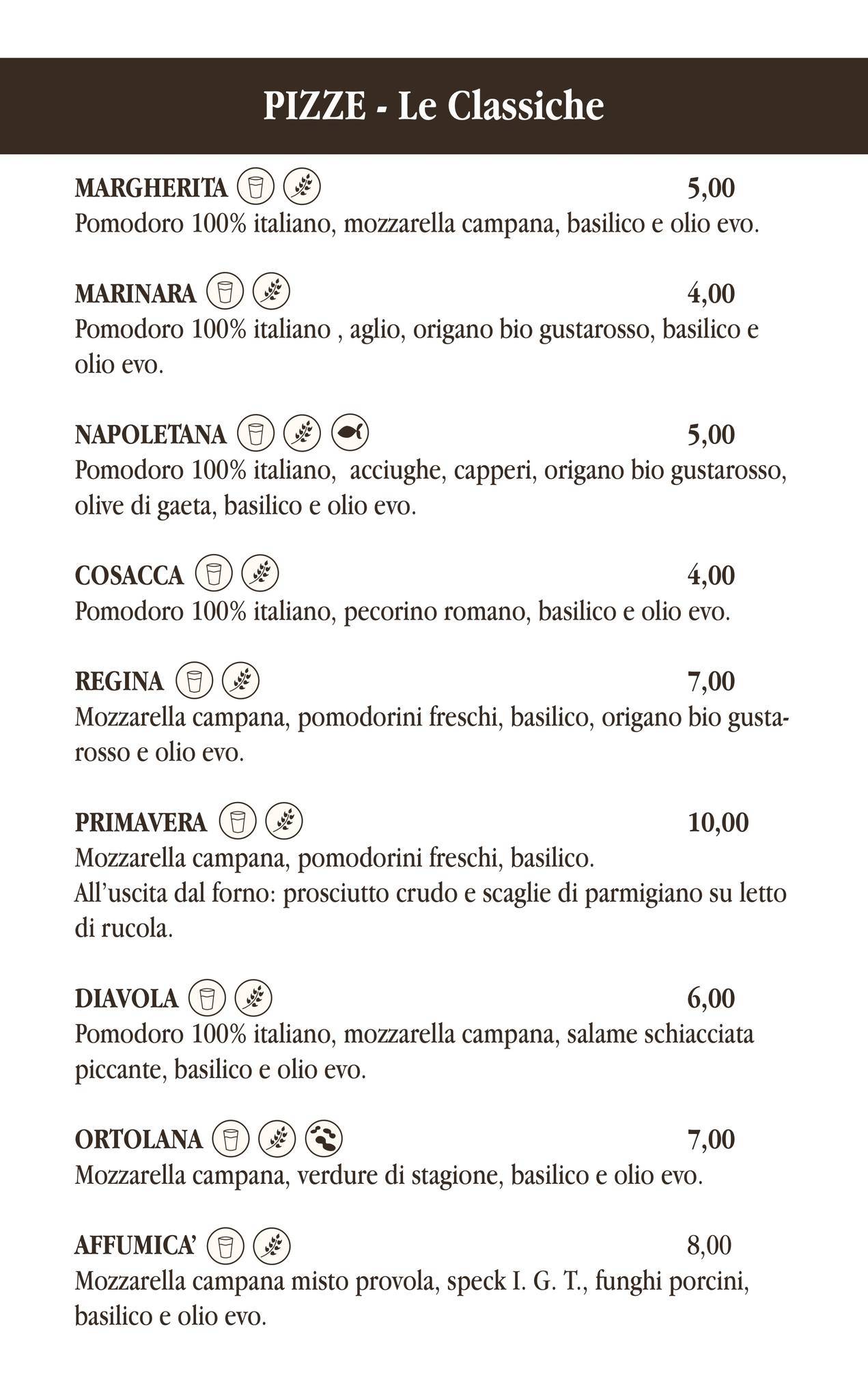 Menu di Magic Garden Tonziello 