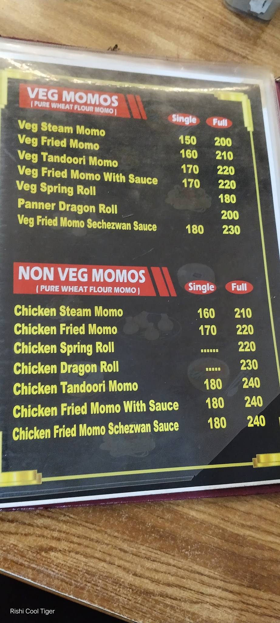MOMO KITCHEN menu