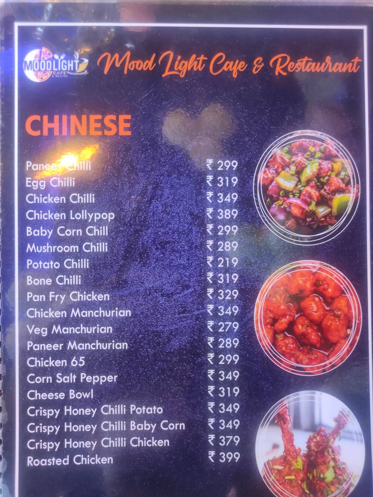 MOOD LIGHT CAFE menu