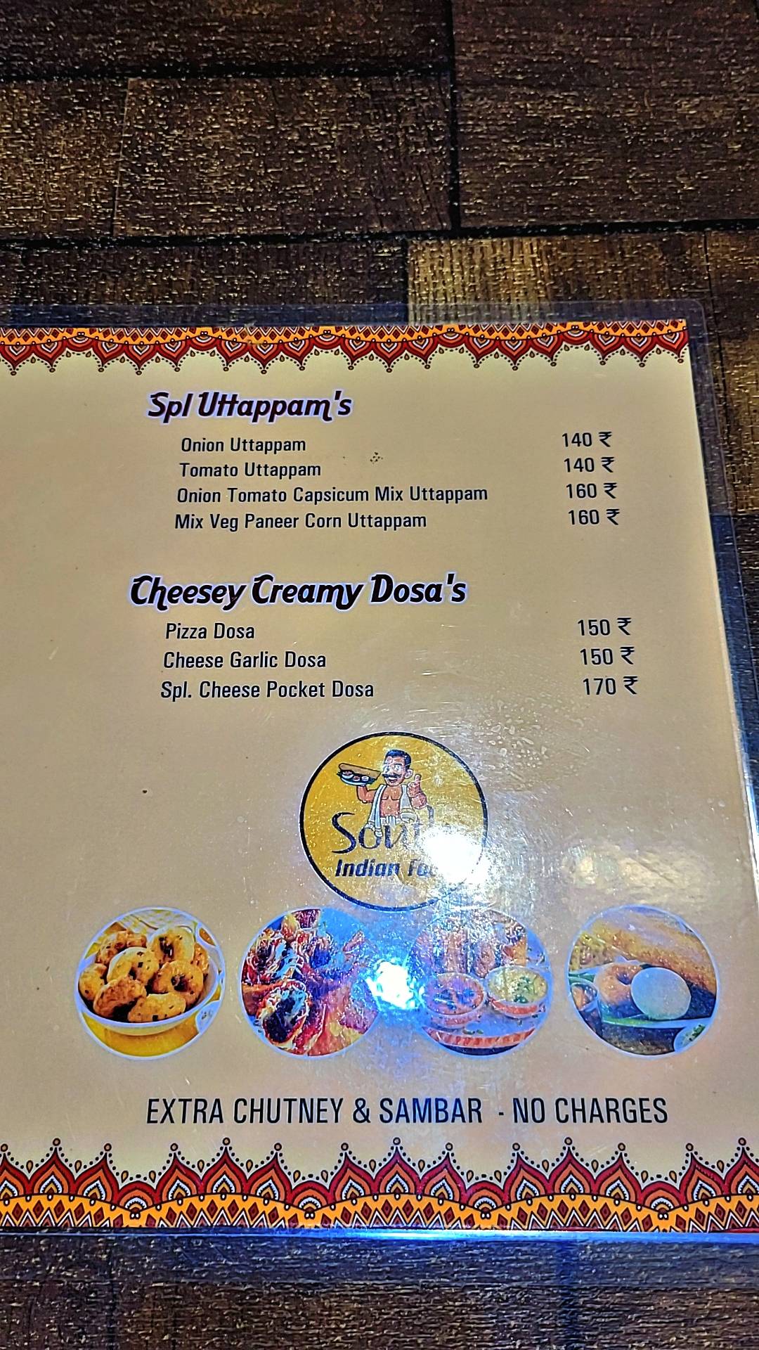 Madras Cafe menu