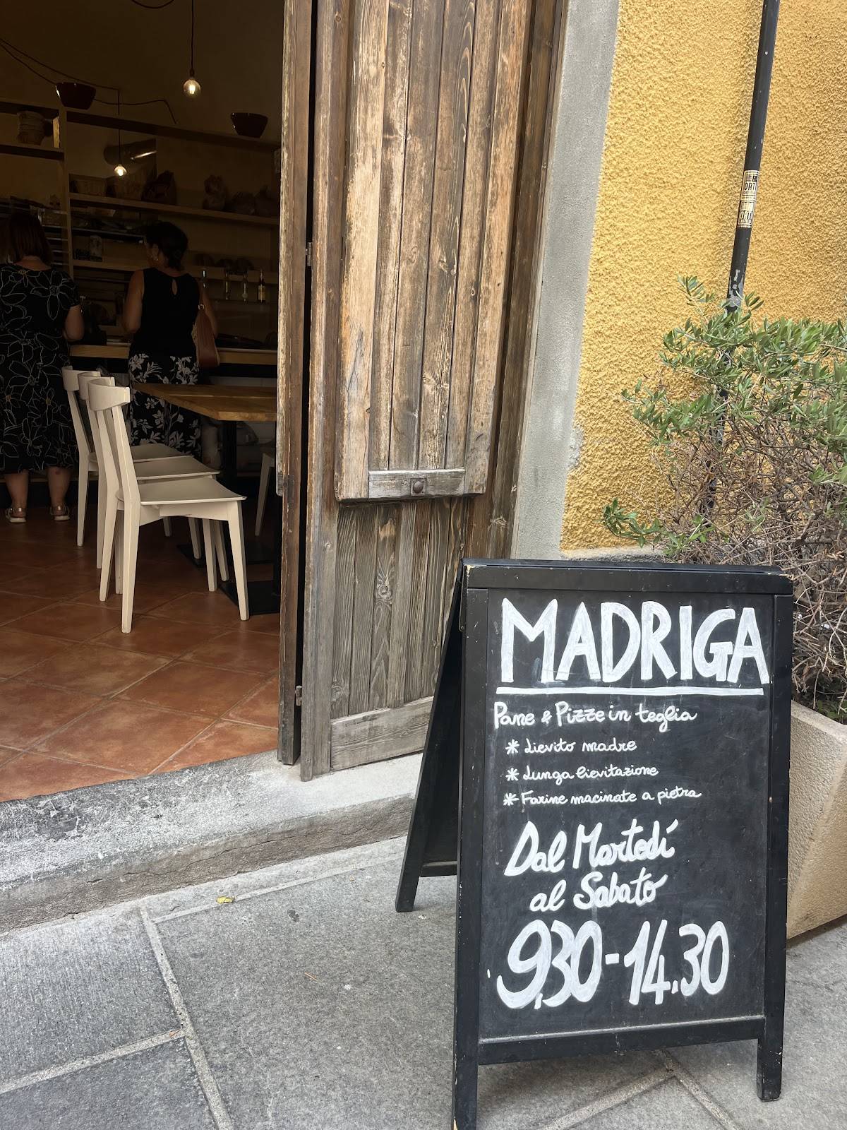 Menu di Madriga 