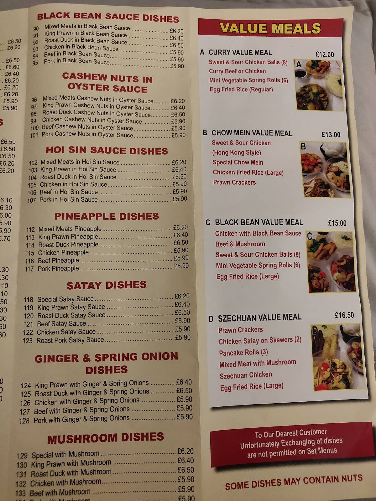 Menu at Magic Wok fast food, Cinderford