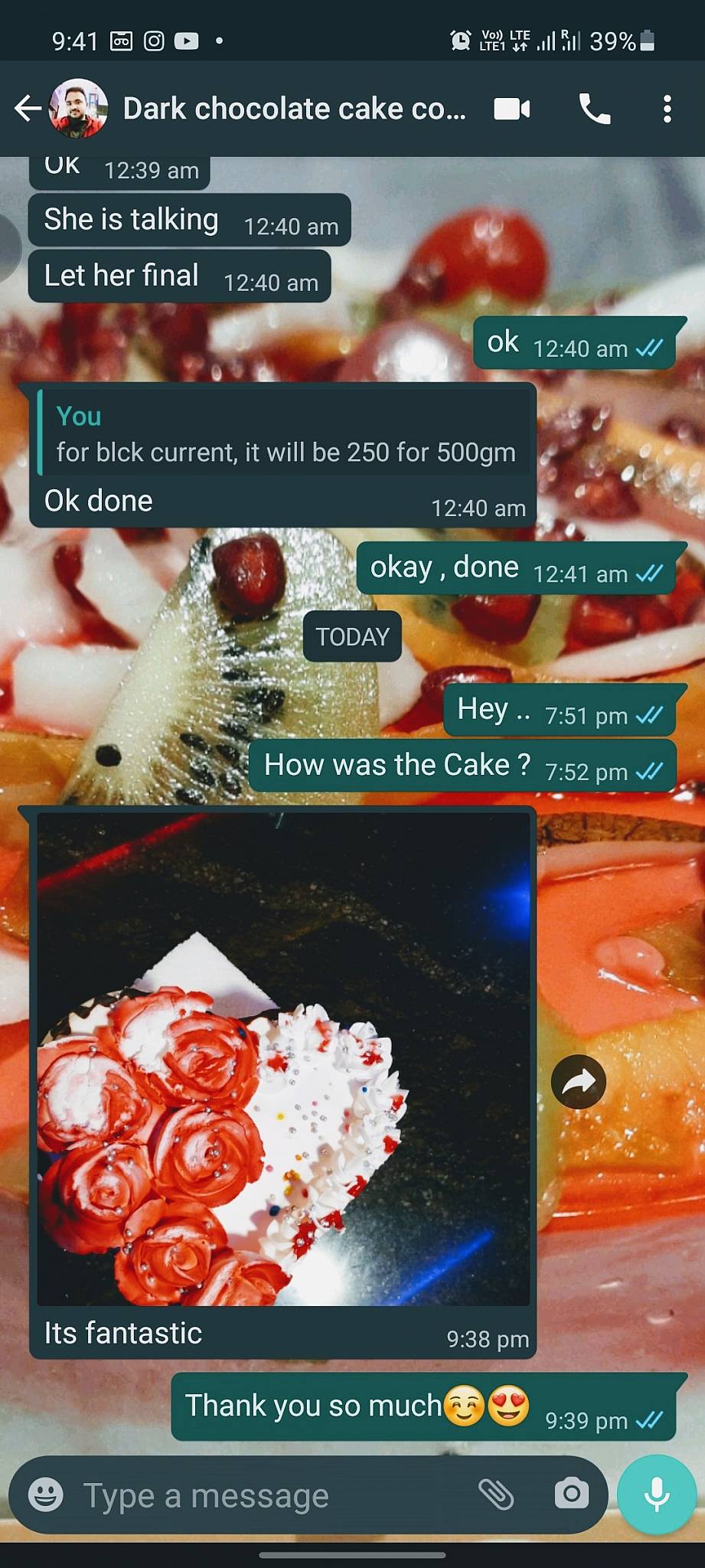 Magic Cakes & Bakers menu