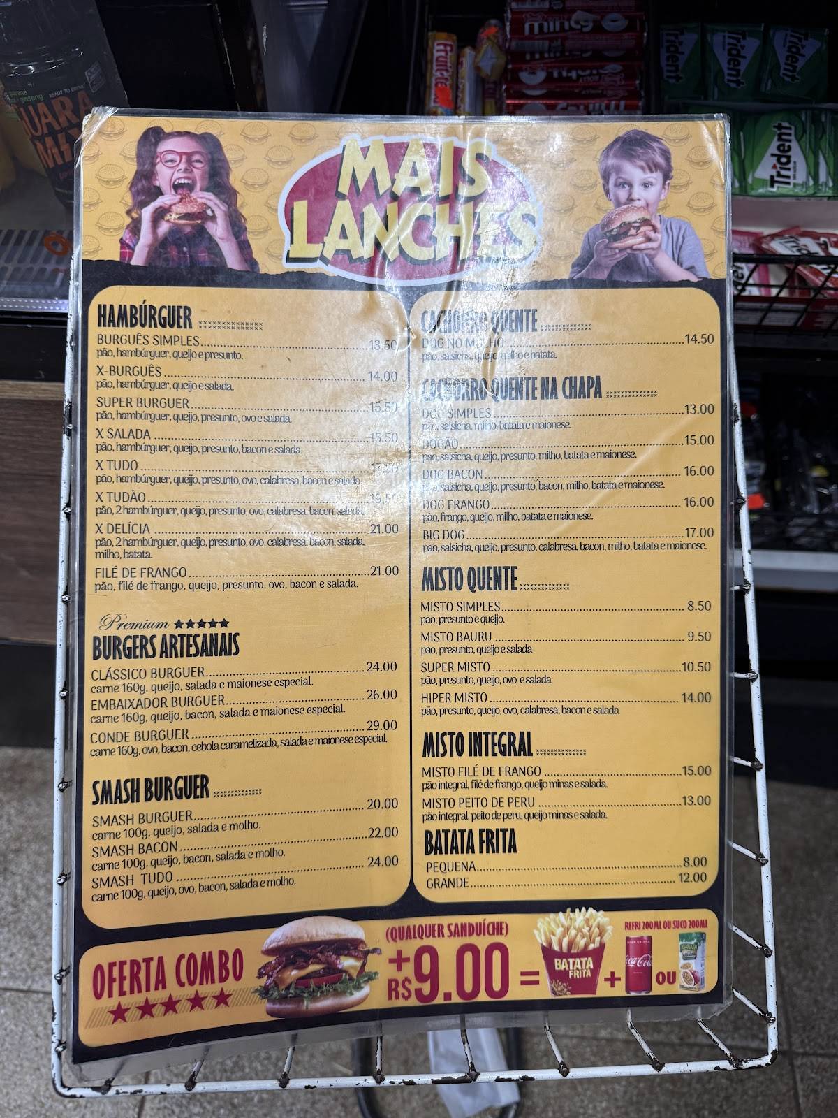 Mais Lanches cardápio