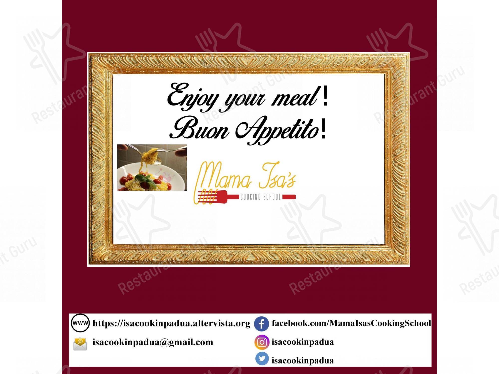 Mama Isa's Cooking School in Venezia - Menu