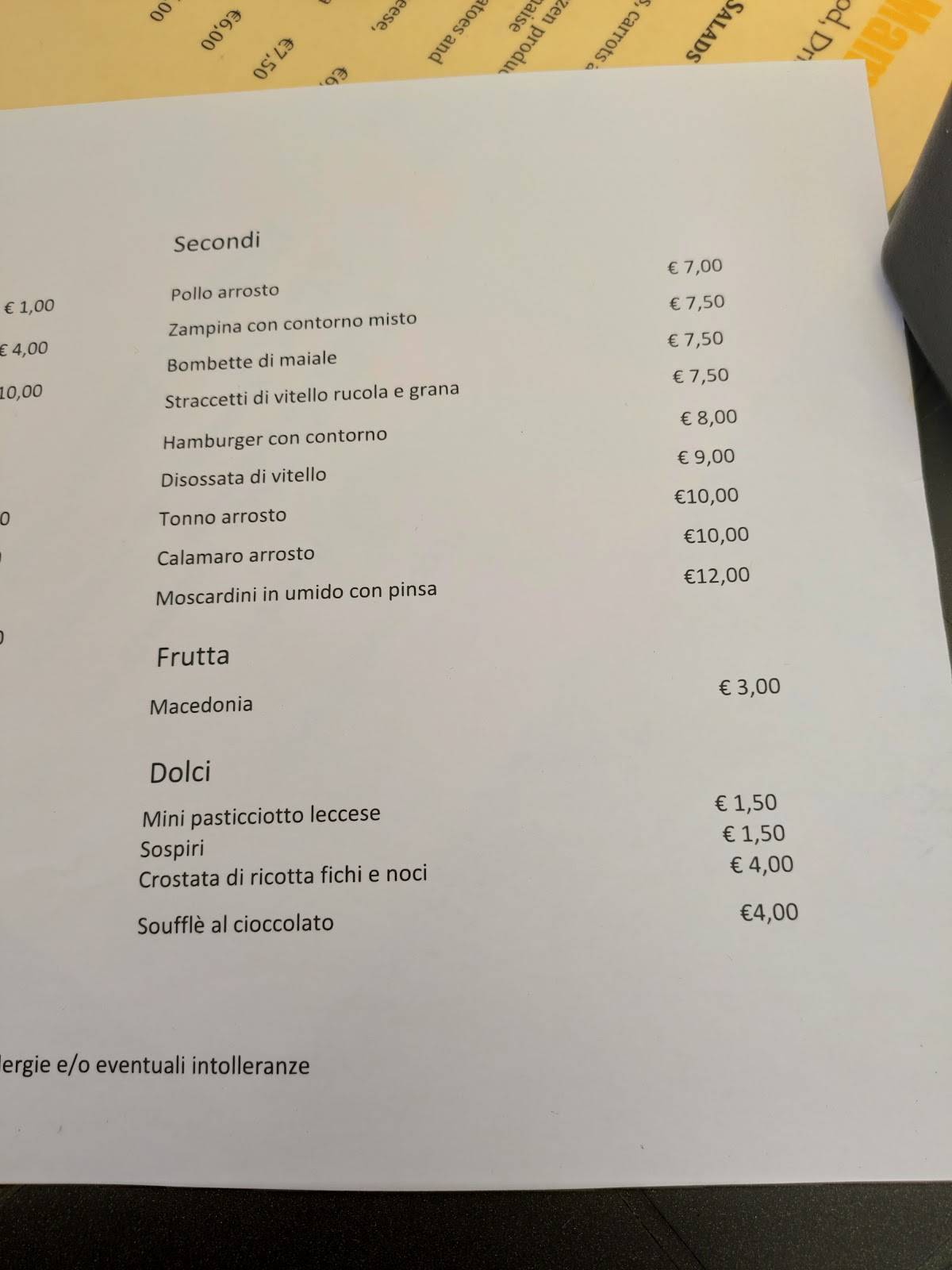 Menu di Mamapulia 