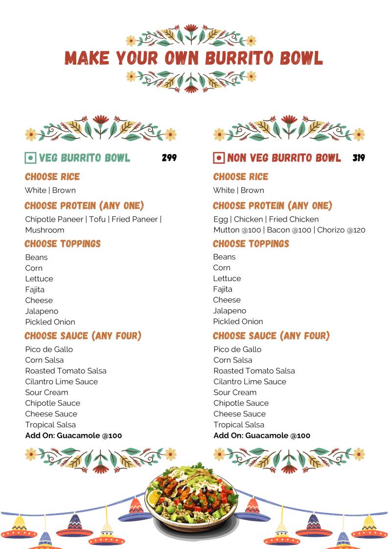 Mamma Taco - Jaipur's First Authentic Mexican Restaurant menu