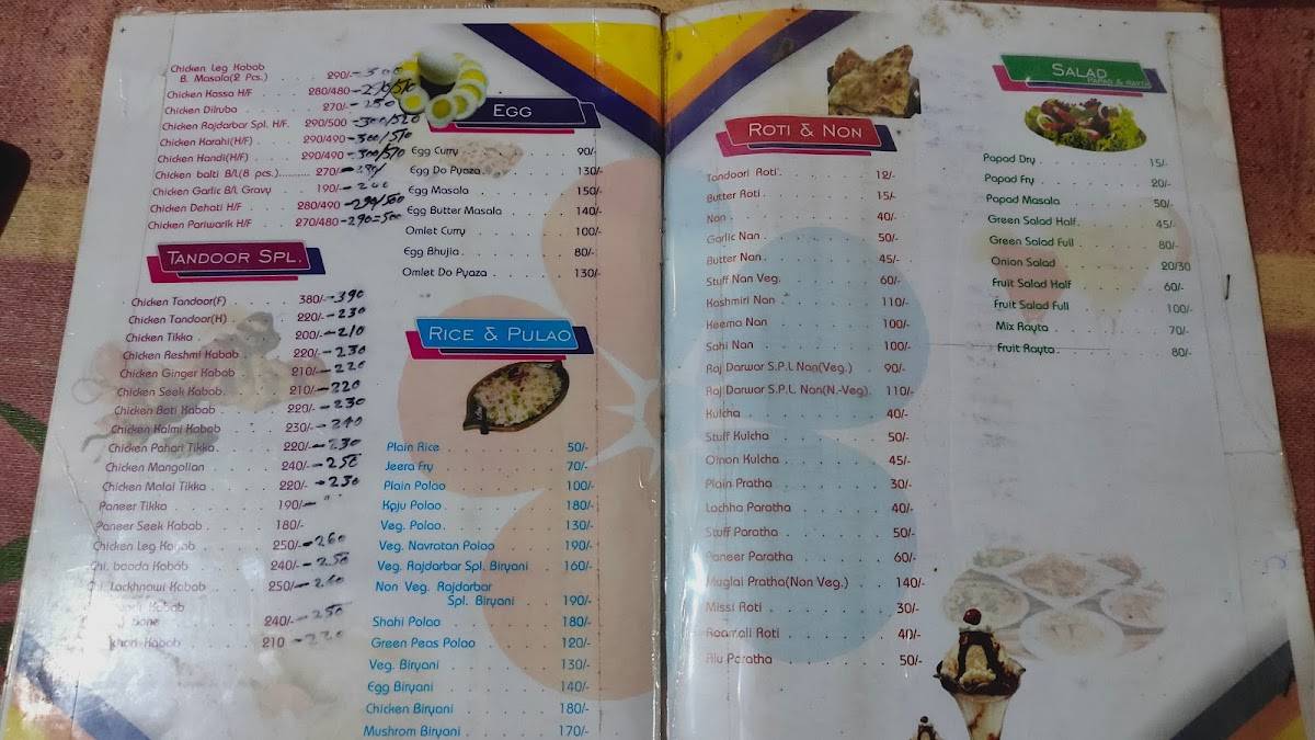 Mamta Hotel menu