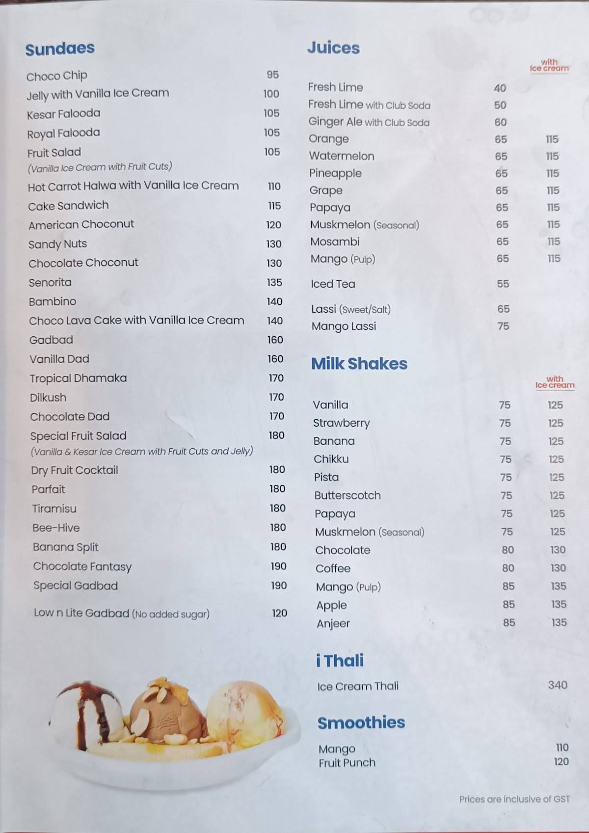 Pabbas Ideal Cafe, Bharat Mall menu