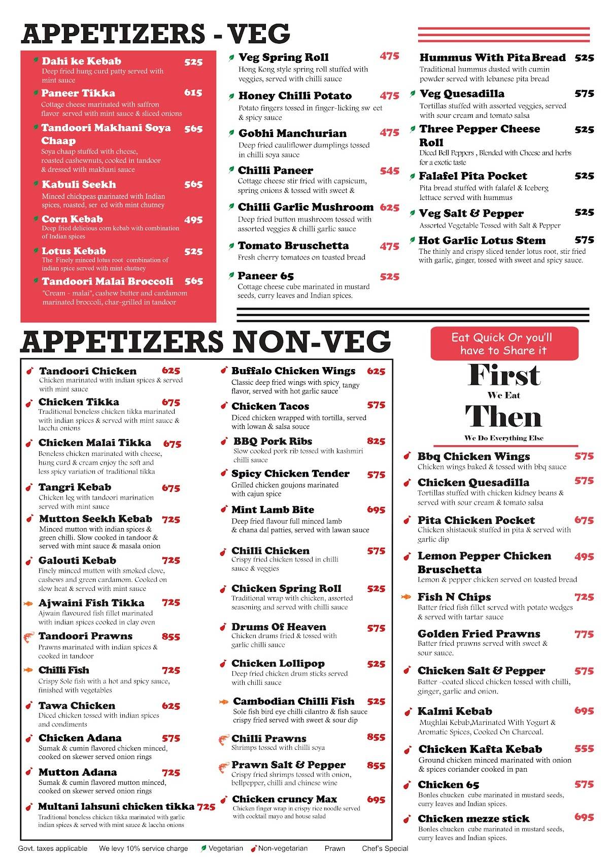Manhattan Bar & Brewery menu