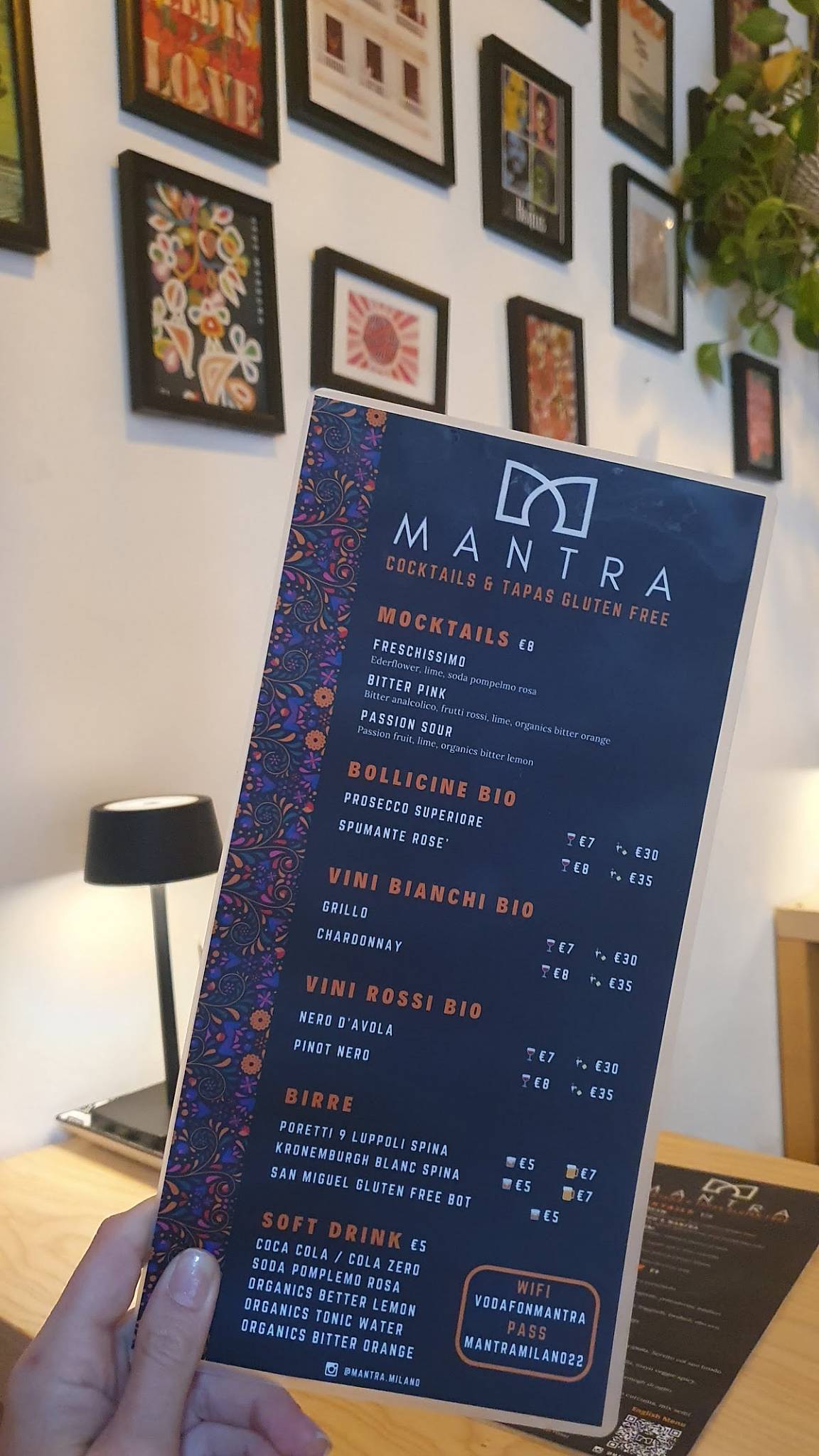 Menu di Mantra 