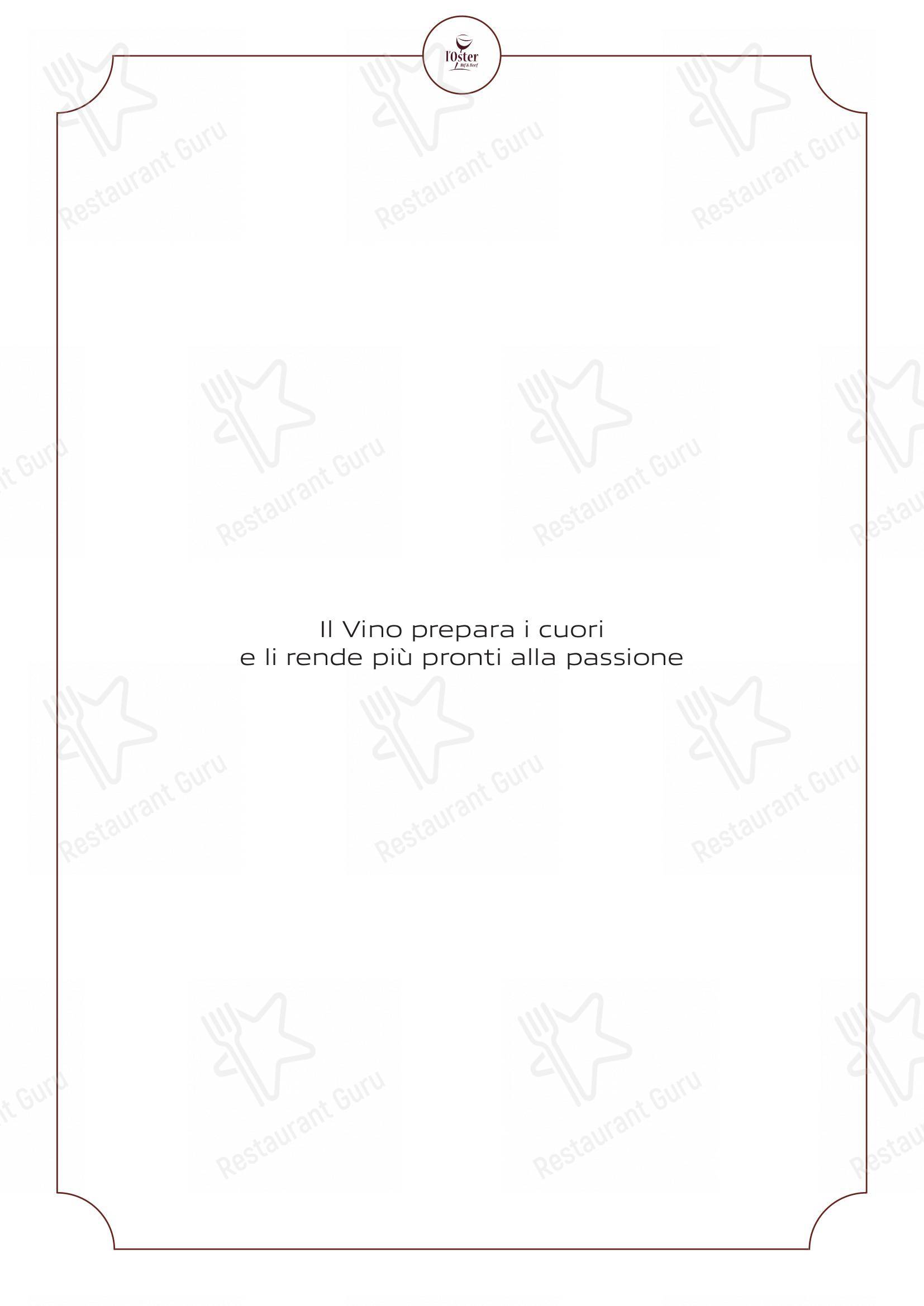 L'Oster Bif & Beef Restaurant in Grassobbio - Крафт меню