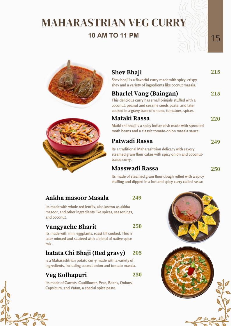 Marathi Katta Flavours Of Maharashtra menu