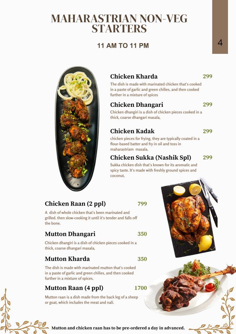 Marathi Katta Flavours Of Maharashtra menu