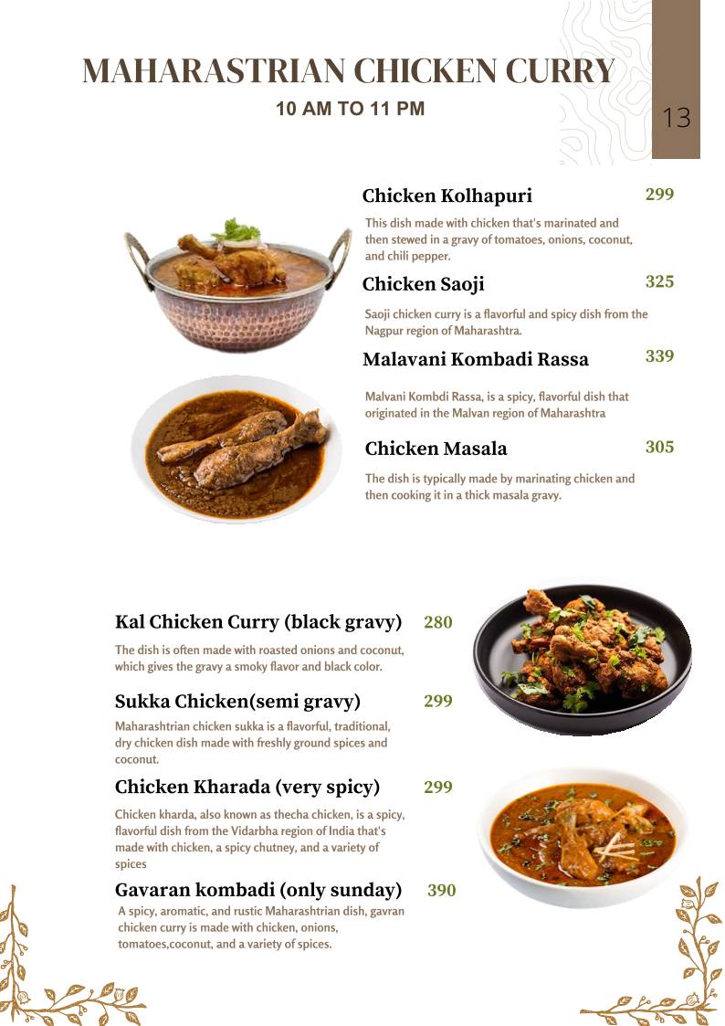 Marathi Katta Flavours Of Maharashtra menu
