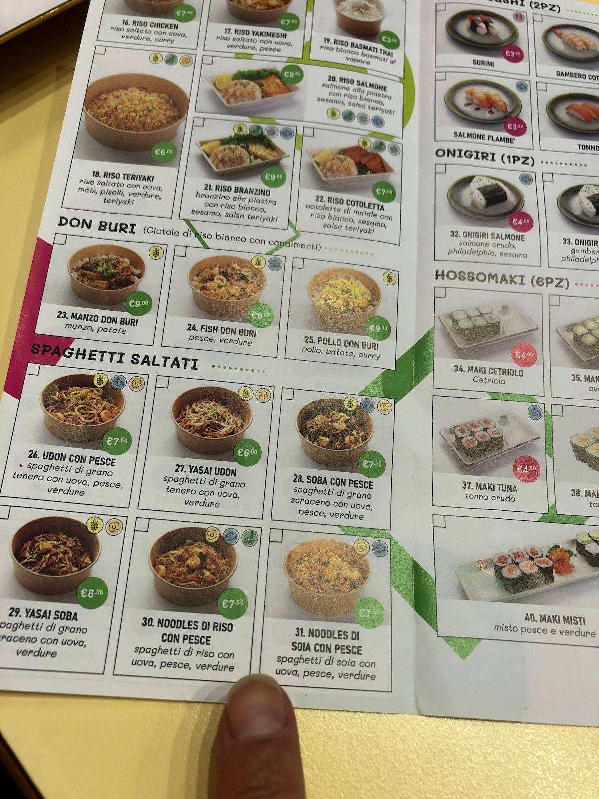 Menu di Sushiteca Zen 