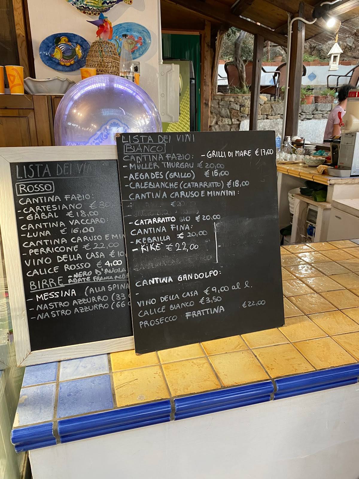 Menu di Al Carrubo 