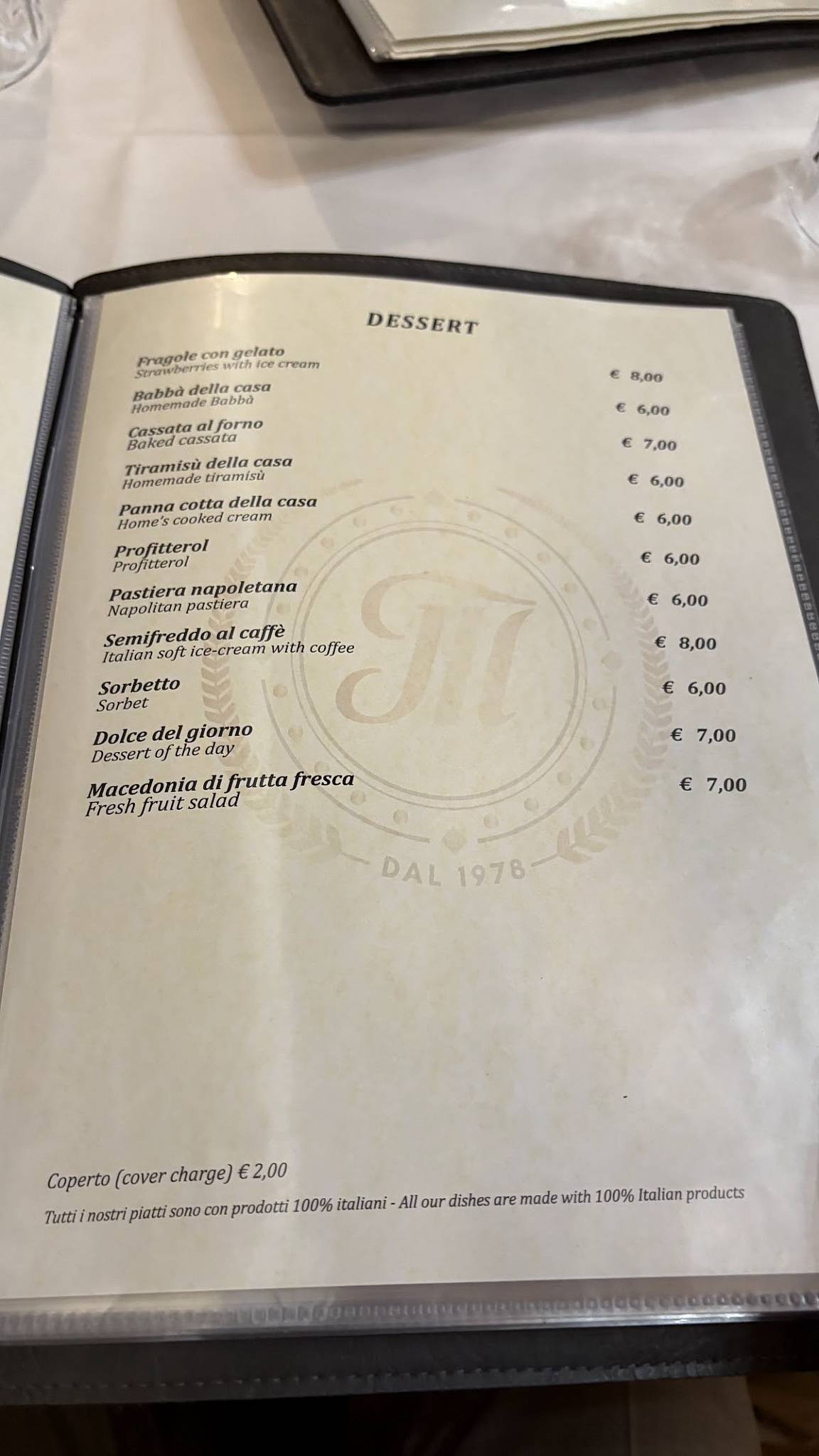 Menu di Ristorante Pizzeria Maruzzella 
