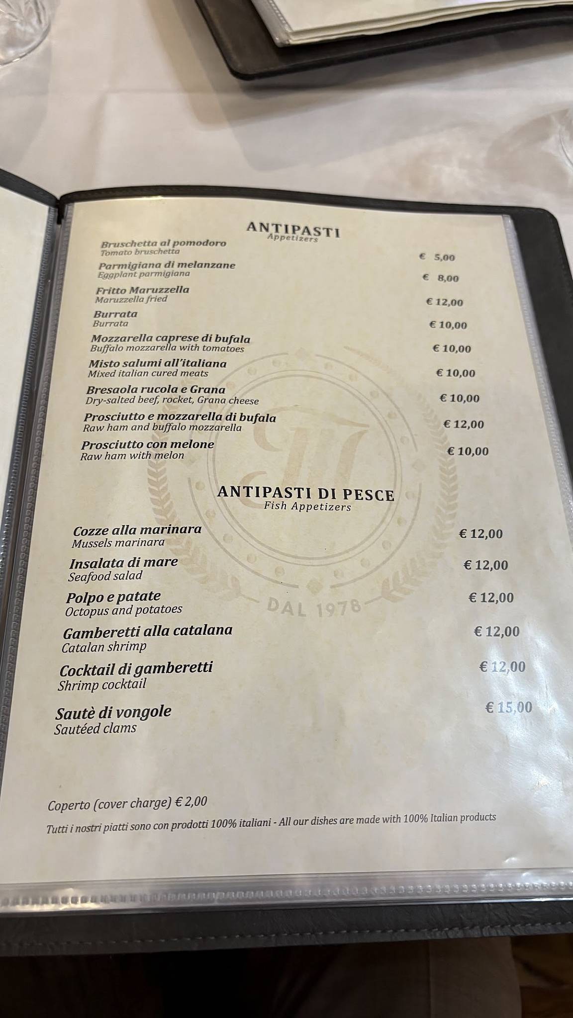 Menu di Ristorante Pizzeria Maruzzella 