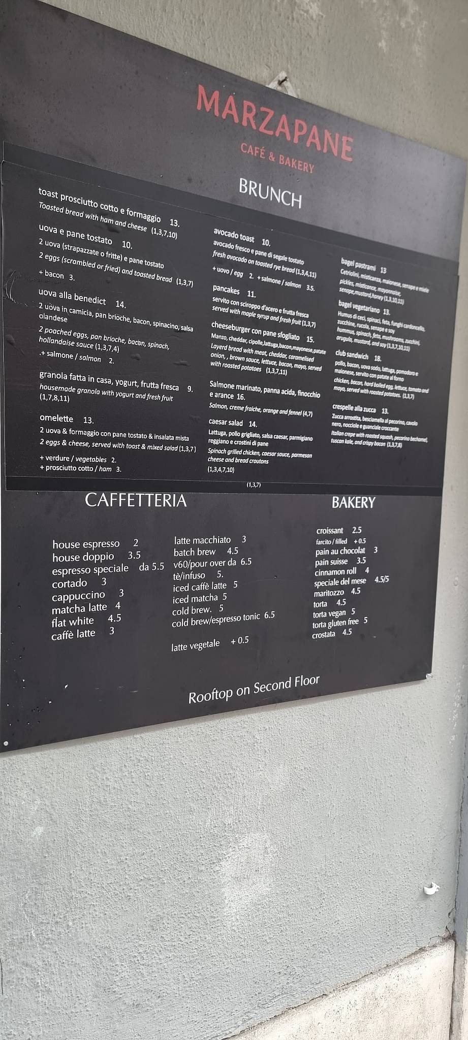 Menu di Marzapane 