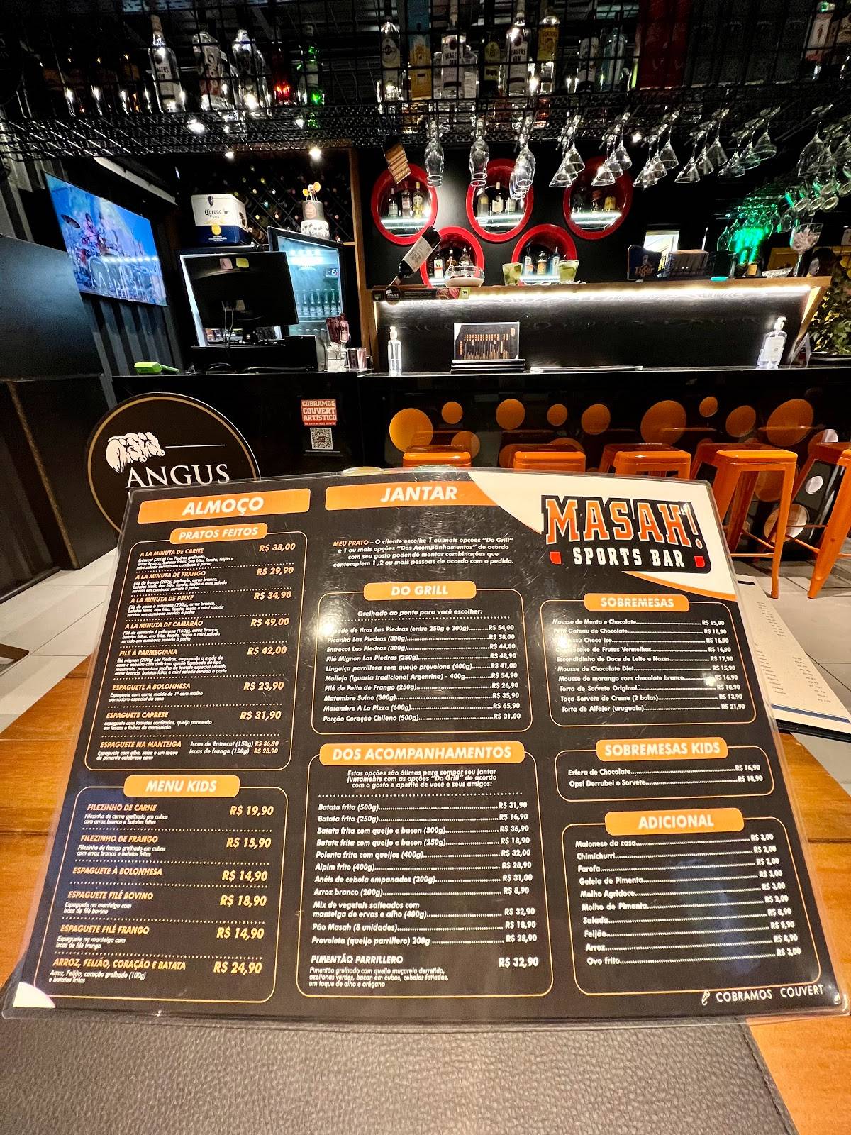 Masah Sports Bar cardápio