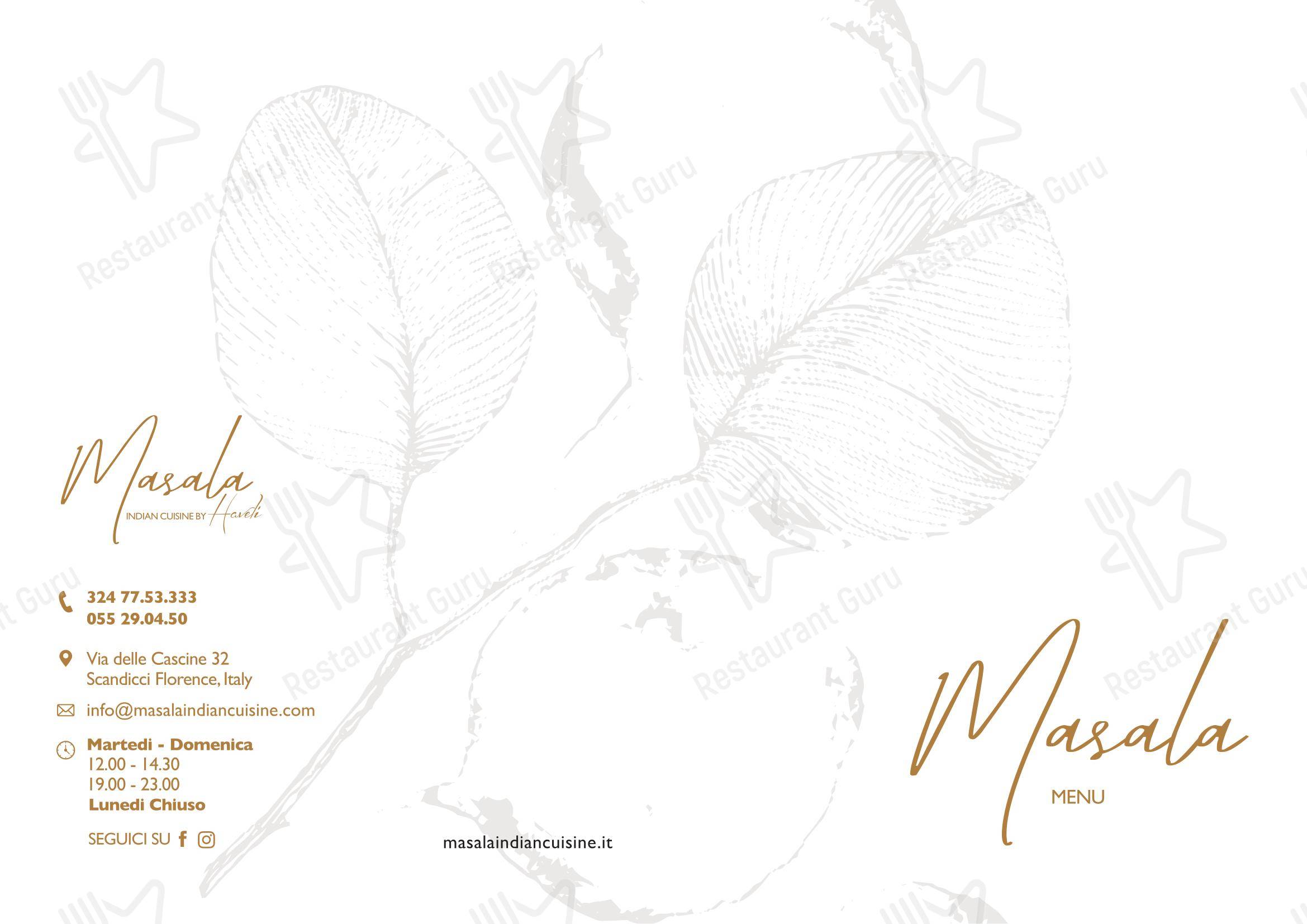 Menu di Masala Ristorante Indiano - Menu