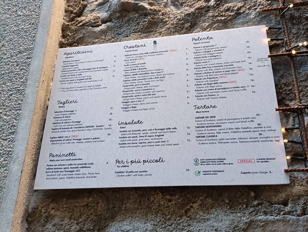 Menu di Mass Wine Bar 
